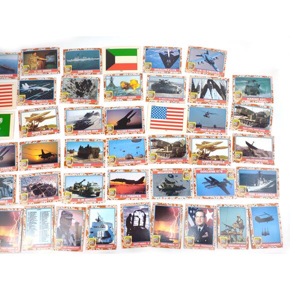 Lot of 54 Desert Storm Military Trading Cards 1991 TOPPS Second Series - Picture 4 of 4